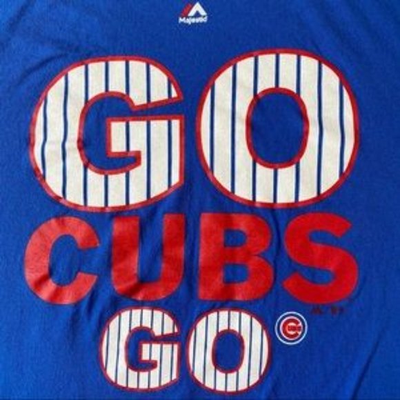 Chicago Cubs T Shirt Blue Men's L/XL - Picture 2 of 7